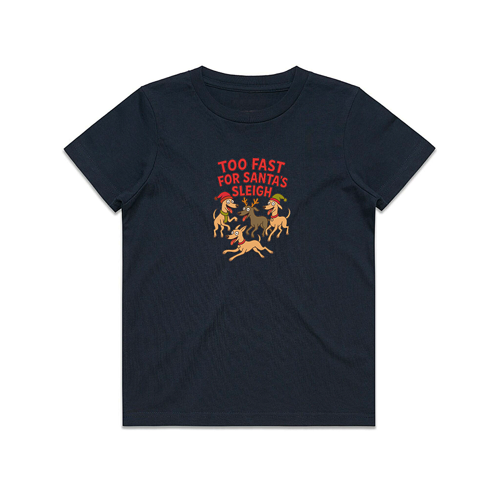 AS Colour Staple Kids T-Shirt Too Fast For Santa's Sleigh