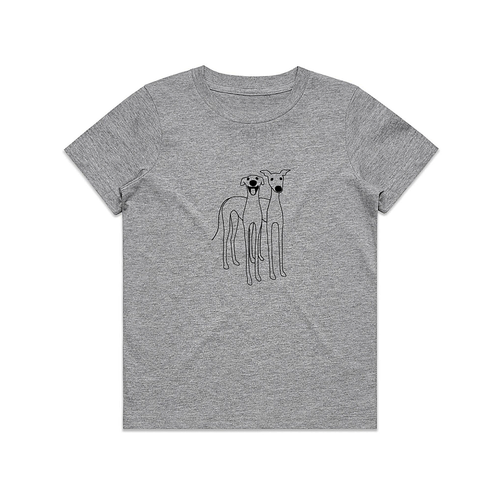 AS Colour Staple Kids T-Shirt 2 Cute Greyhounds