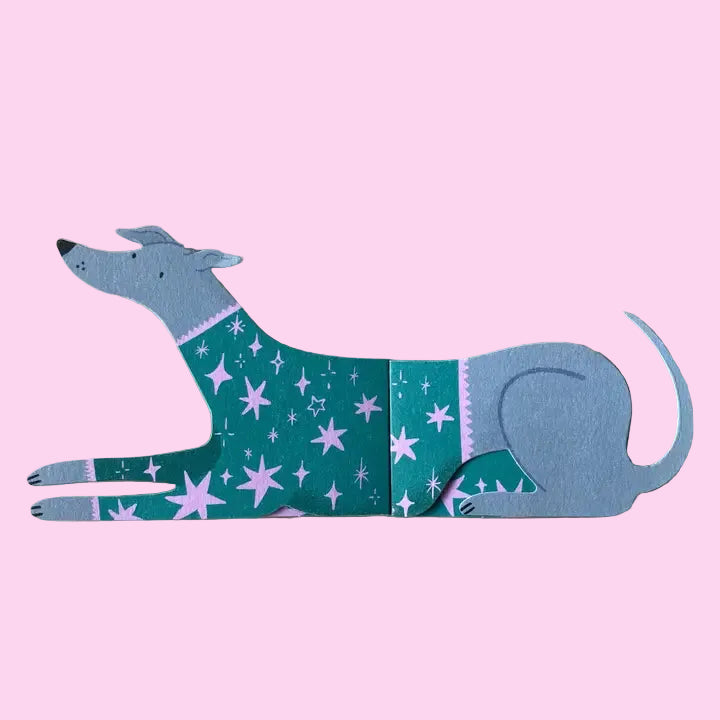 Maurice, Long Doggo Shaped Extendable Card - Bryony Moss Illustration