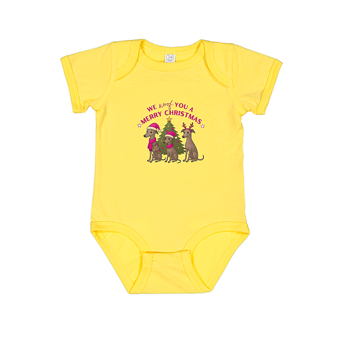 Babies Onesie We Woof You A Merry Christmas