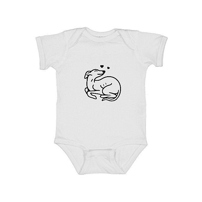 Babies Onesie Greyhound Puppy Hearts