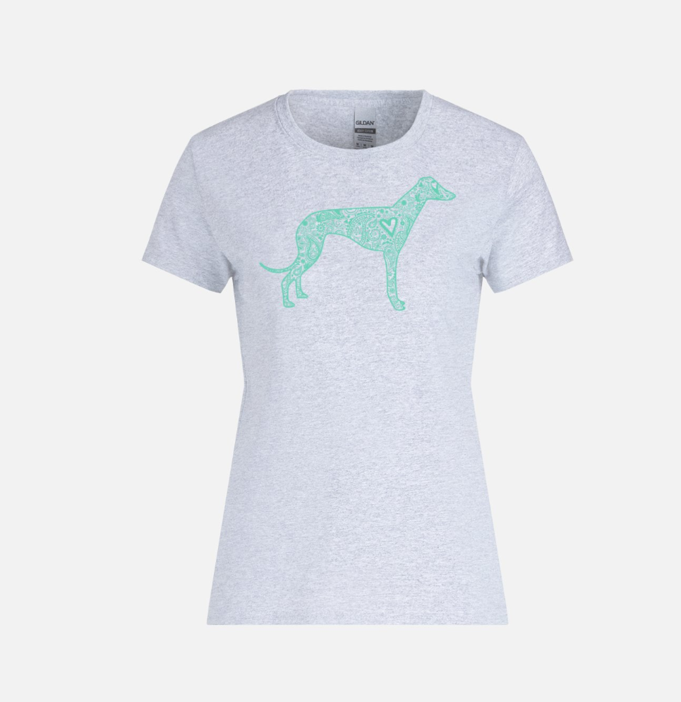 Paisley Greyhound Ladies T-Shirt