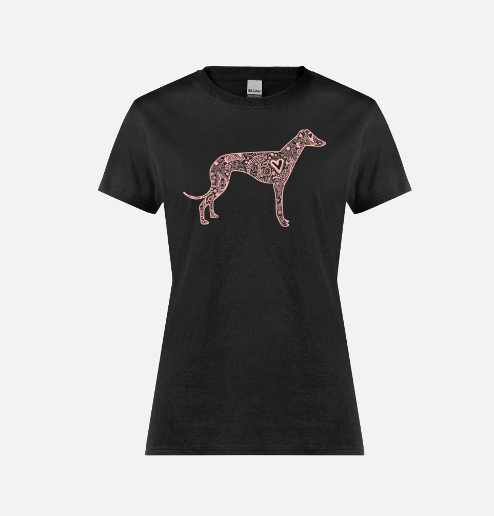 Paisley Greyhound Ladies T-Shirt