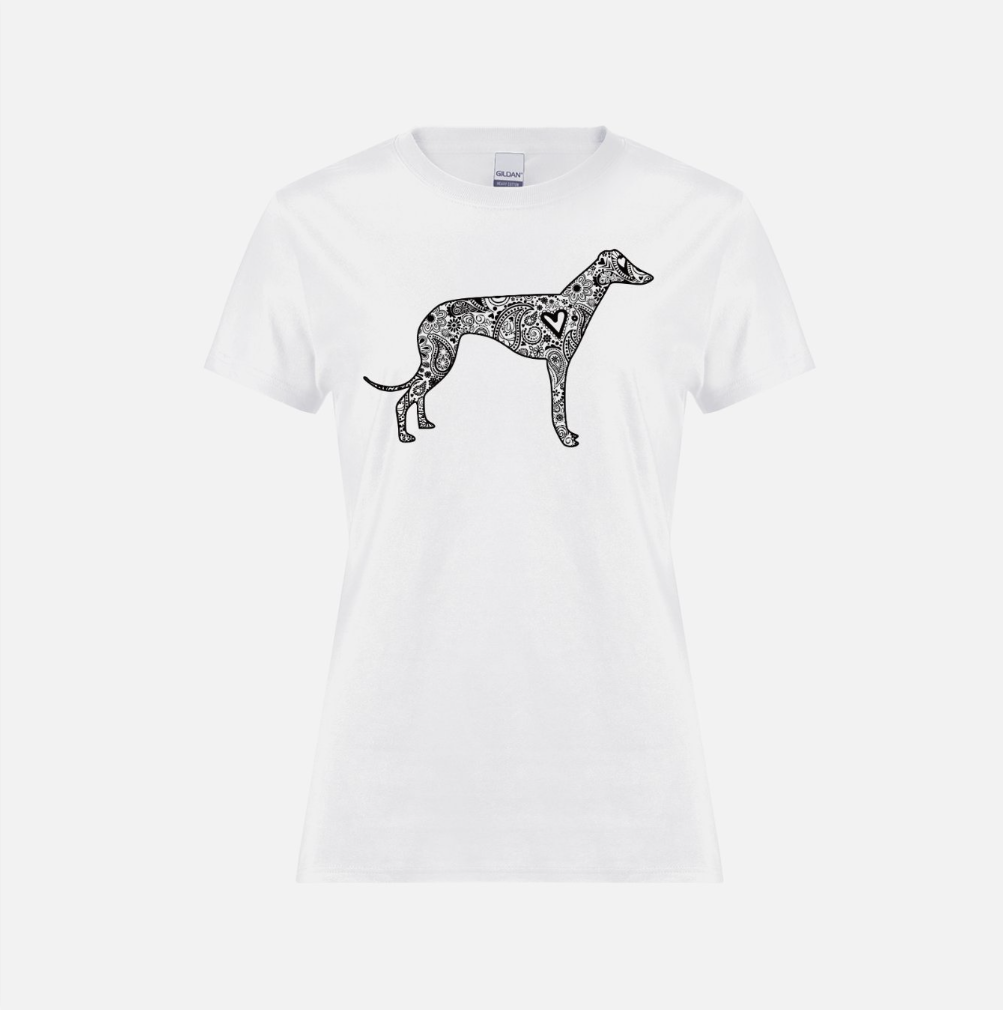 Paisley Greyhound Ladies T-Shirt