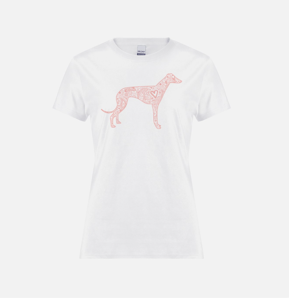 Paisley Greyhound Ladies T-Shirt
