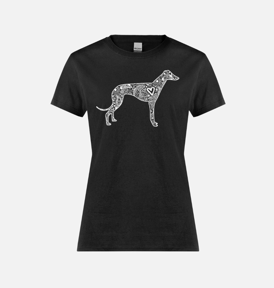Paisley Greyhound Ladies T-Shirt