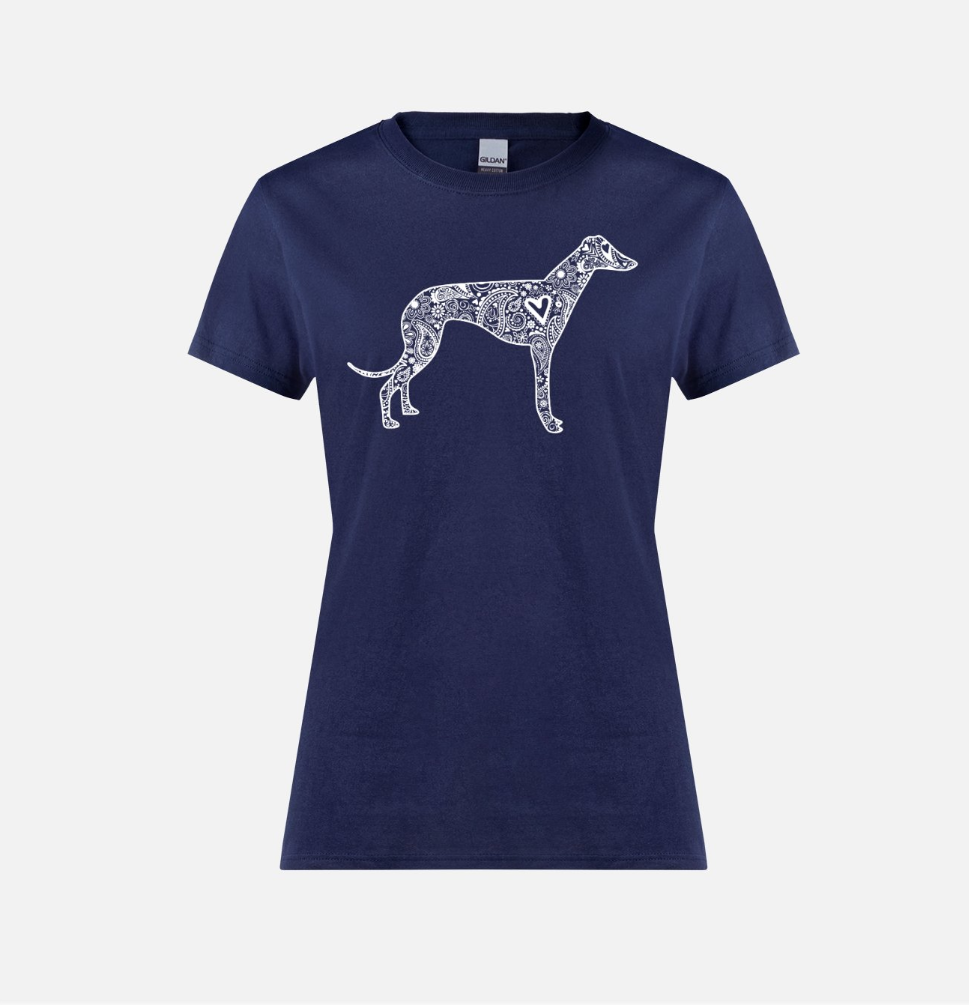 Paisley Greyhound Ladies T-Shirt