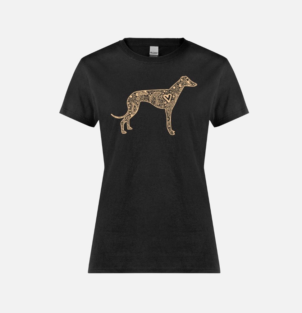 Paisley Greyhound Ladies T-Shirt