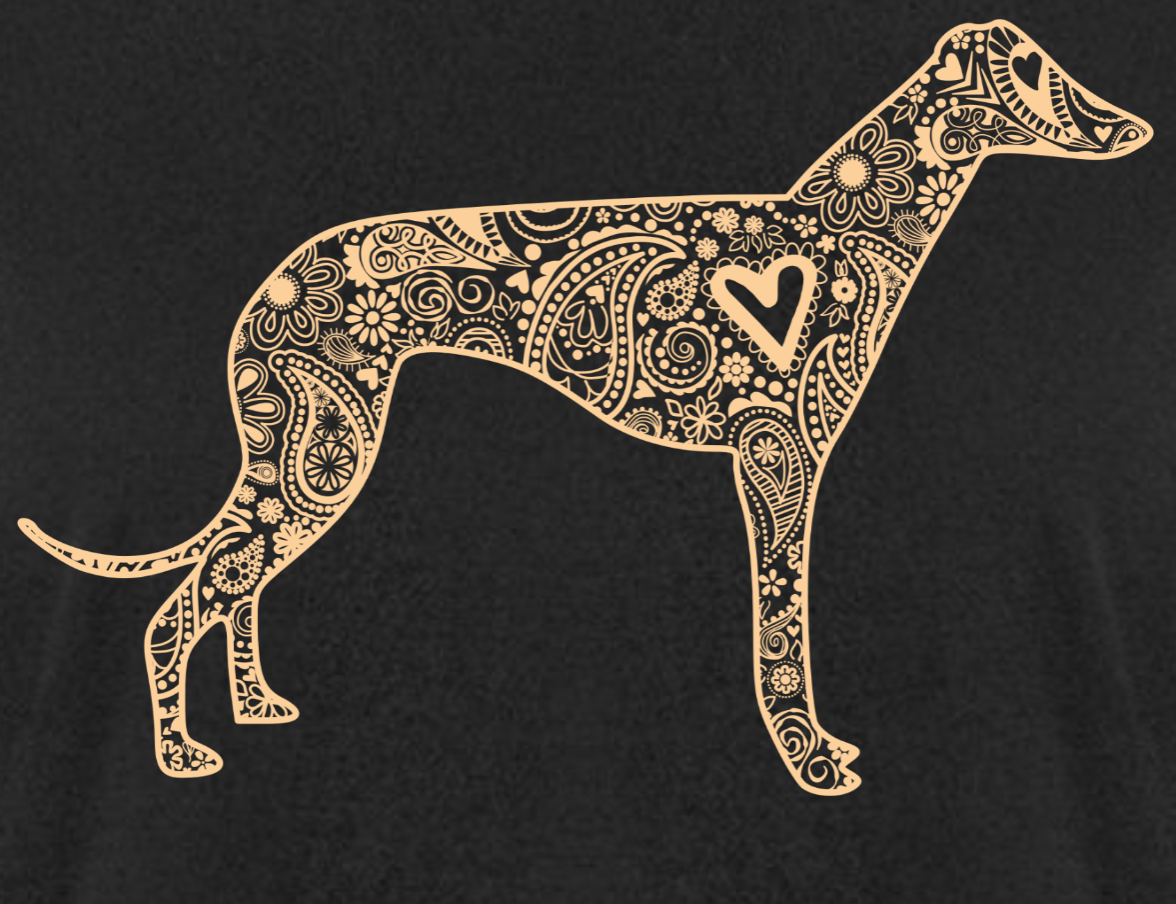Paisley Greyhound Ladies T-Shirt