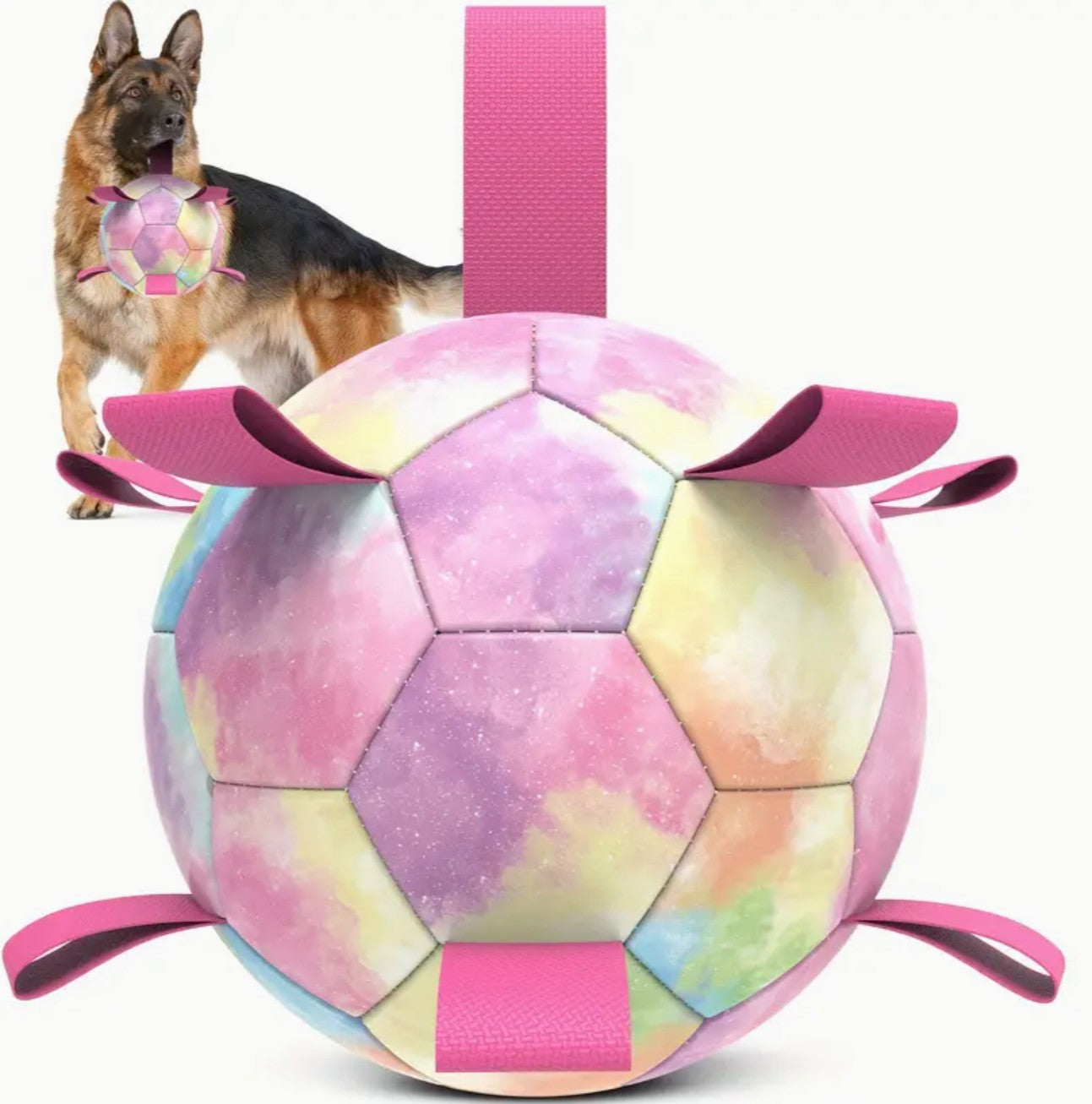 Inflatable Football Dog Toy Pink