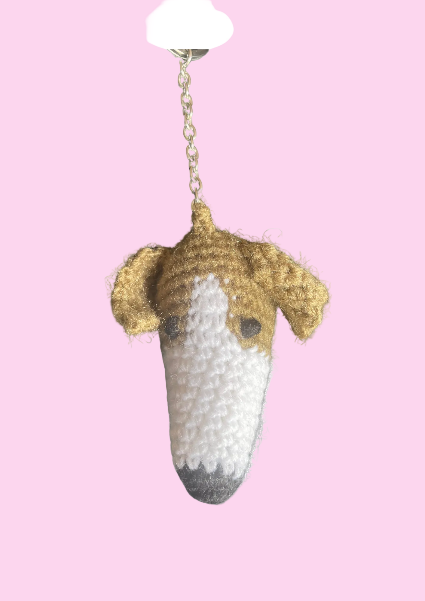 Crochet Greyhound/Whippet Keyring