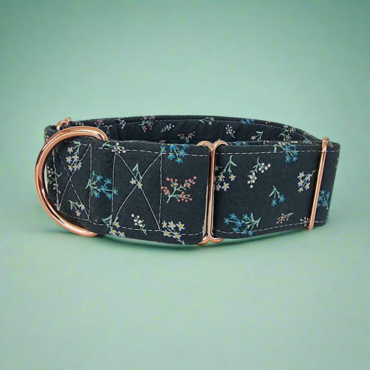 Green Floral Martingale Collar