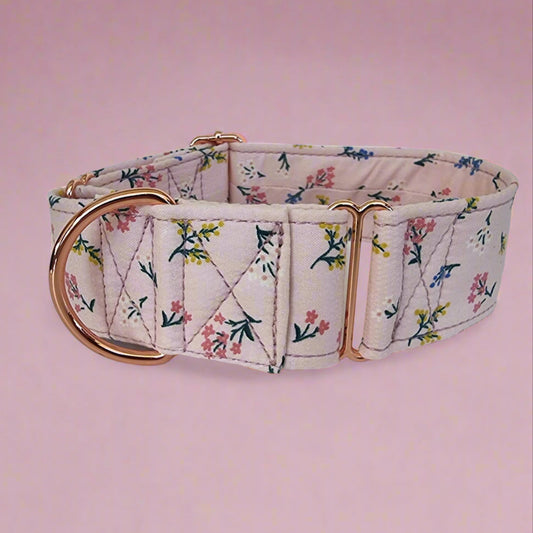 Pink Floral Martingale Collar