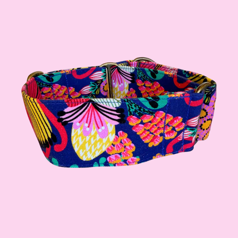 Psychedelic Petals Martingale Greyhound 2 Inch Collar
