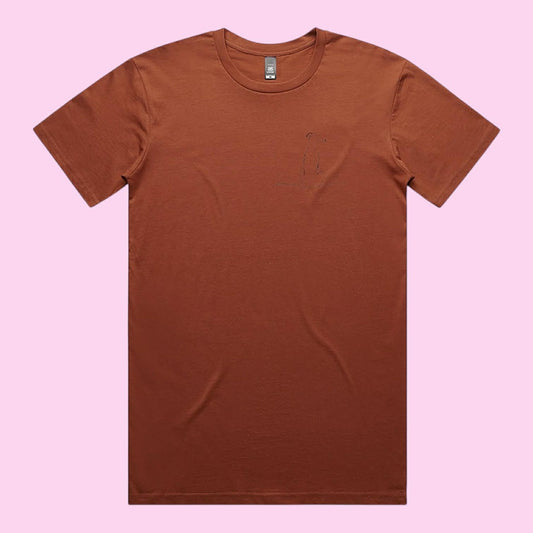 Men's Staple Tee Greyhound Sitting View from Back Image LHB