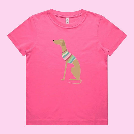 AS Colour Staple Kids T-Shirt Sitting Greyhound