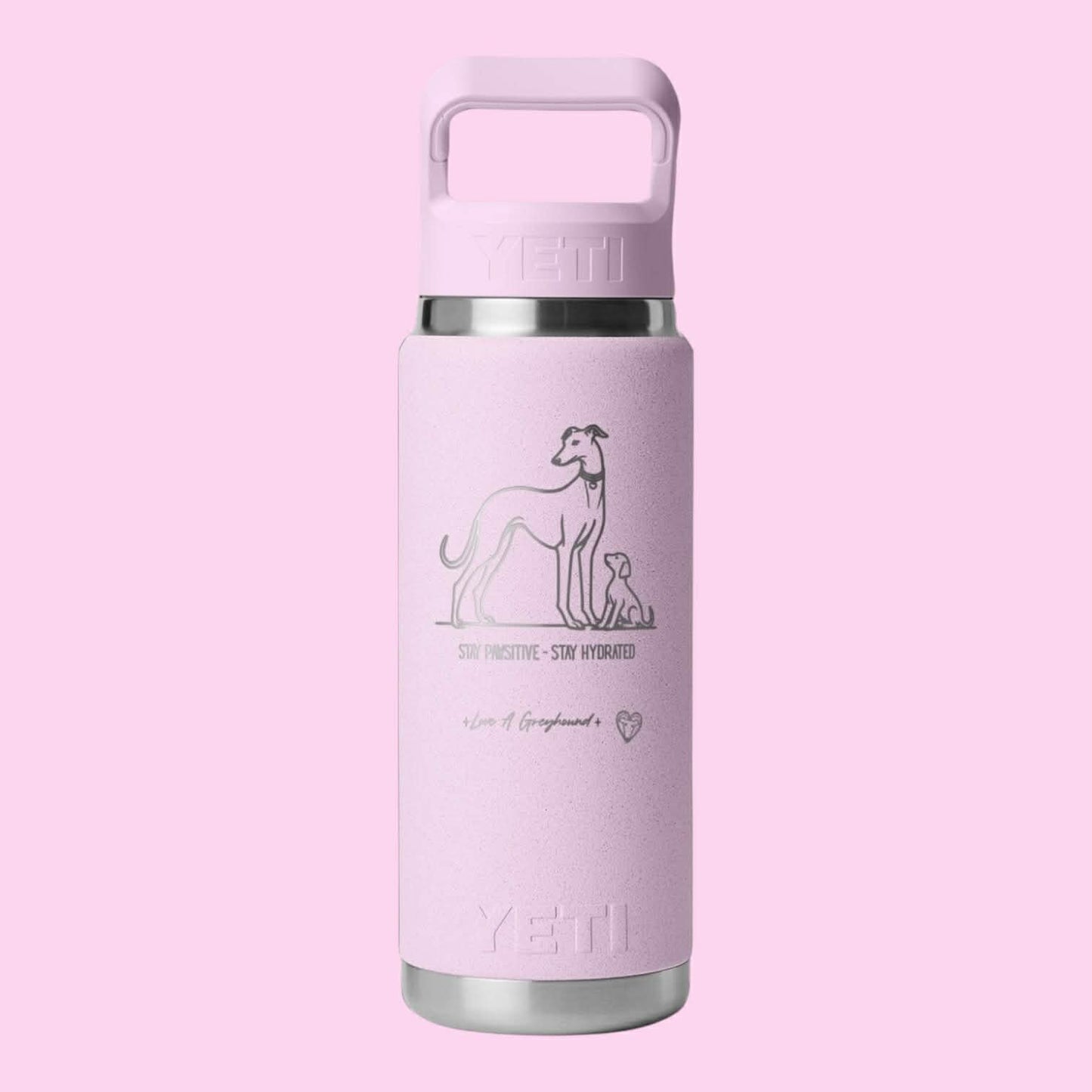 Yeti Straw Bottle Stay Pawsitive Stay Hydrated Greyhound and Pup (769 ML)