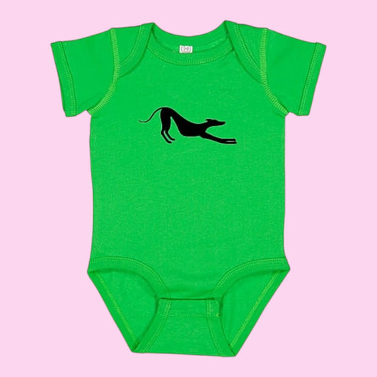 Babies Onesie Stretching Greyhound