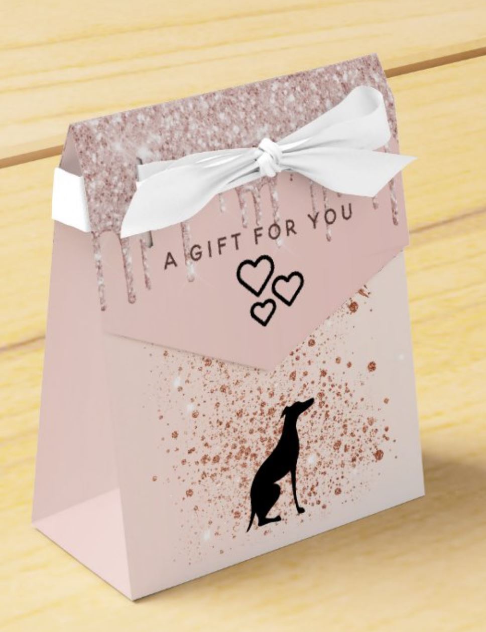 Rose Gold Blush Pink Glitter Gift Bag