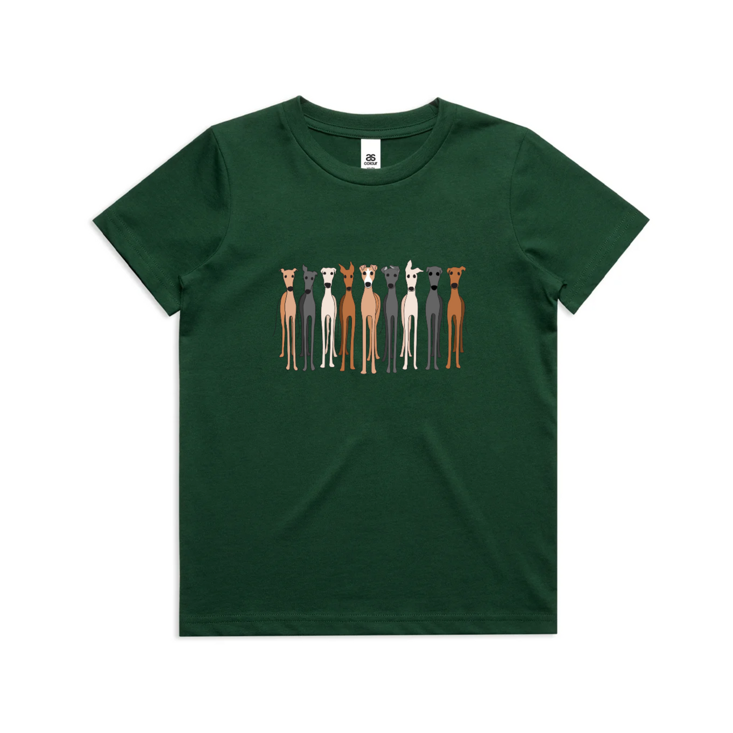 AS Colour Staple Kids T-Shirt (2 to 6 years) Cute Greyhounds
