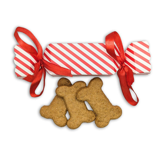 Christmas Bon Bon Dog Treat With Turkey and Cranberry Cookies 3 Pce