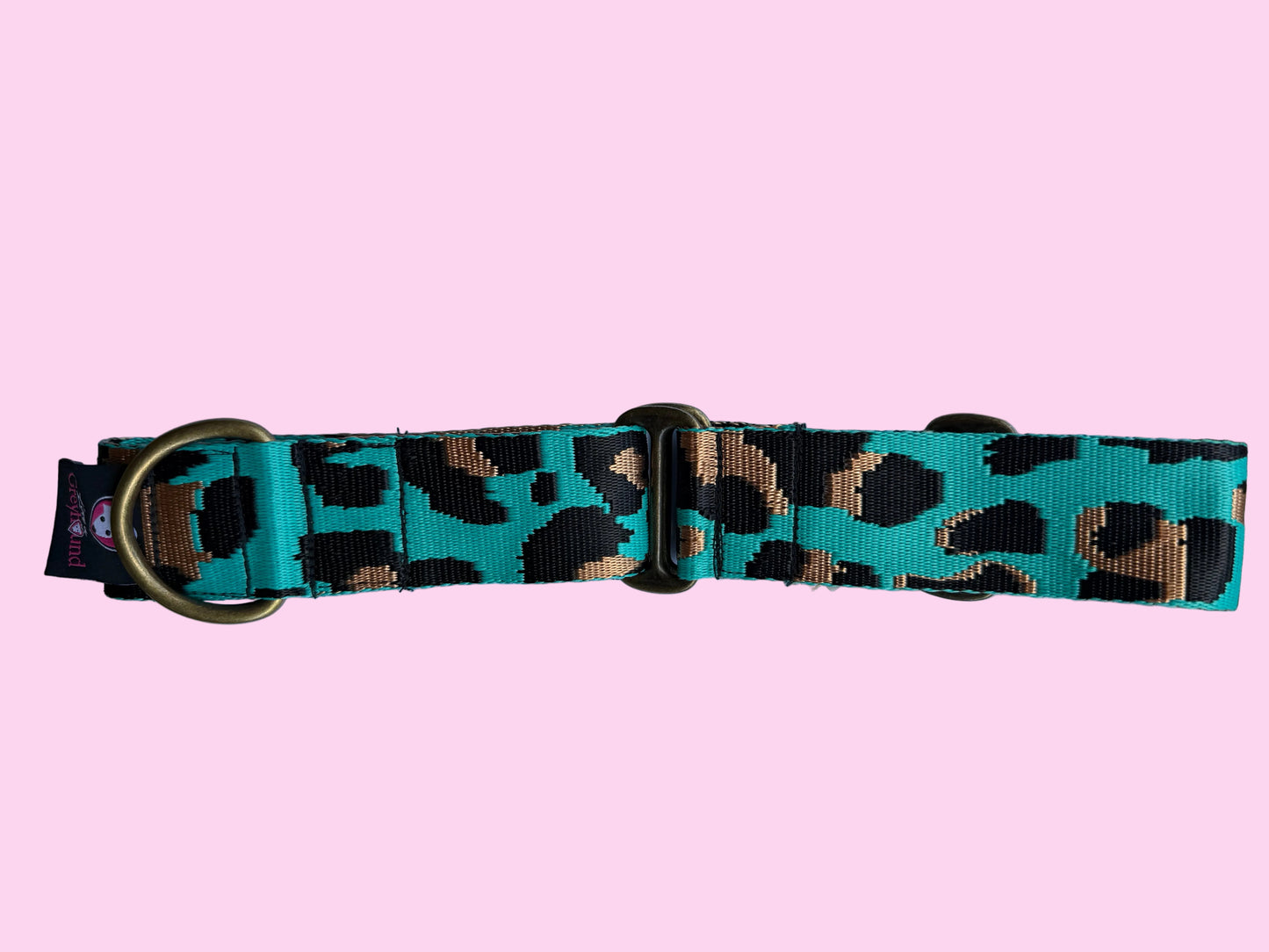 🌊 Lagoon Leopard Martingale Greyhound 1.5 Inch Collar