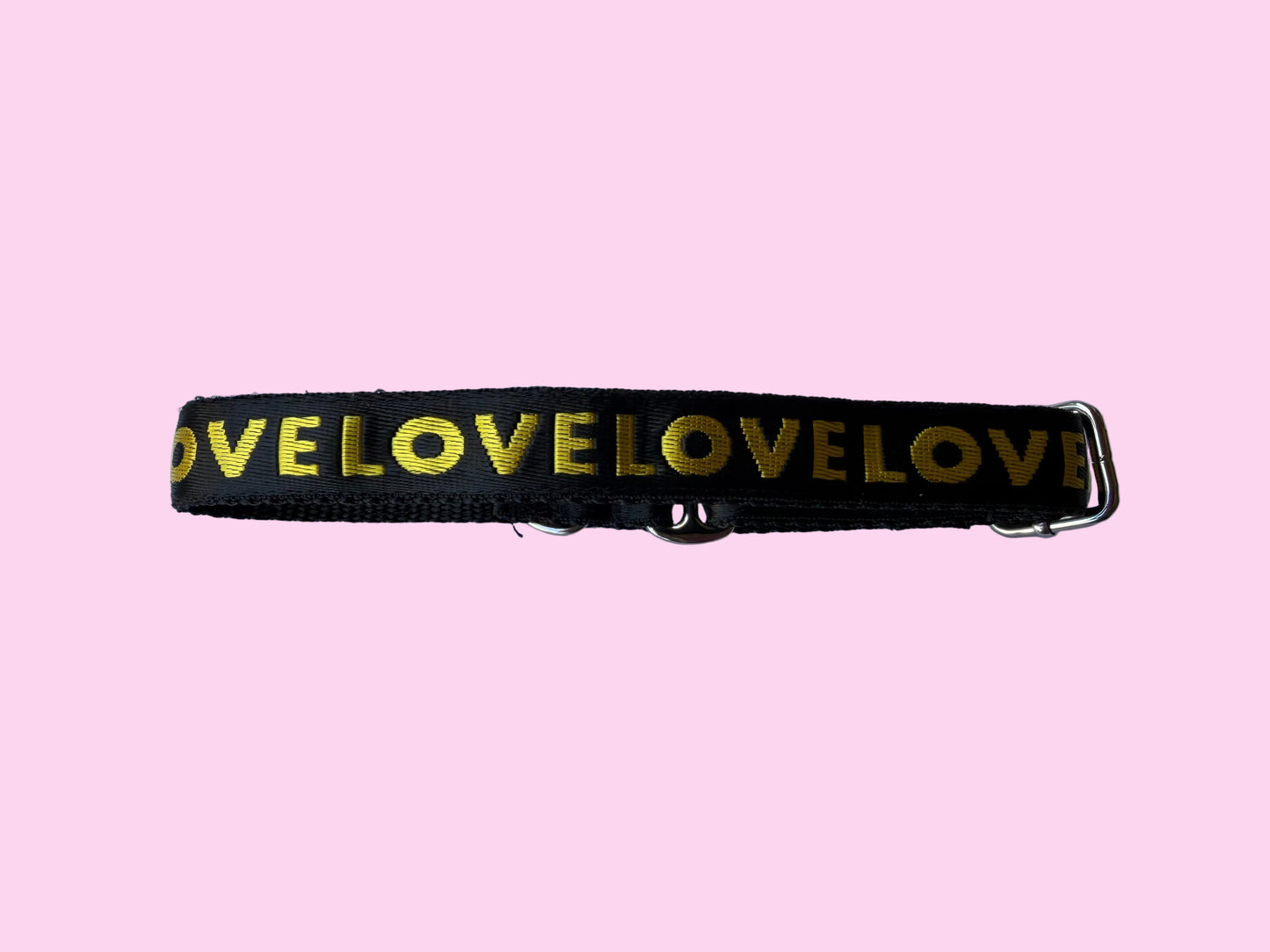 🖤 Black & Gold Love Greyhound House Collar
