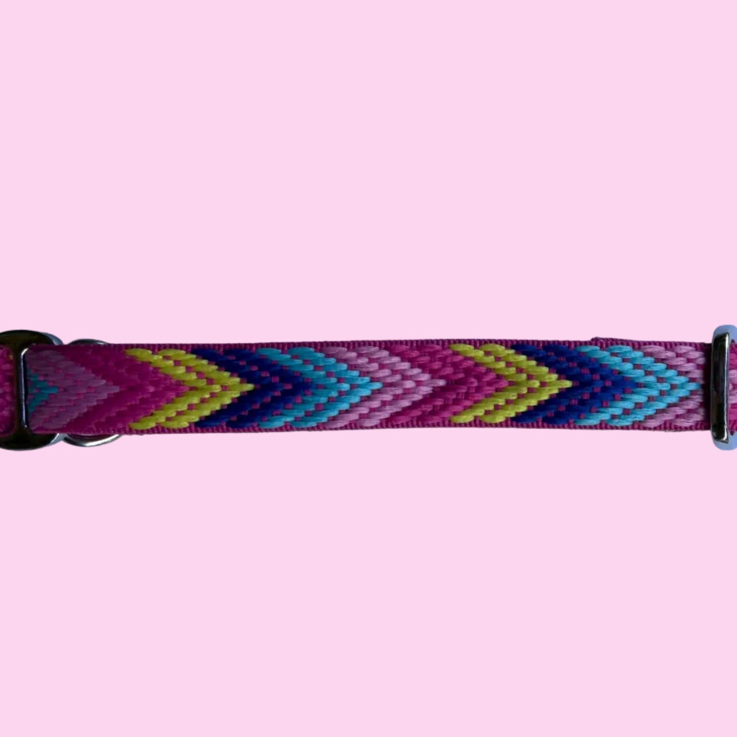 🎉 Fiesta Pink Chevron Greyhound House Collar