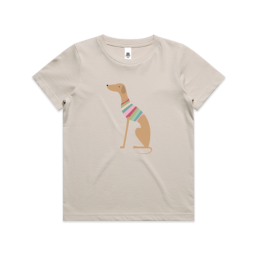 AS Colour Staple Kids T-Shirt Sitting Greyhound
