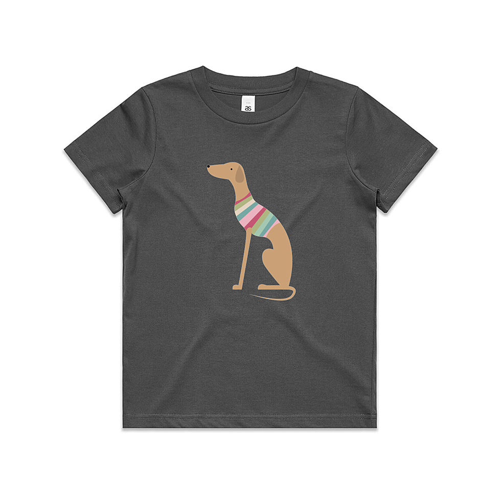 AS Colour Staple Kids T-Shirt Sitting Greyhound