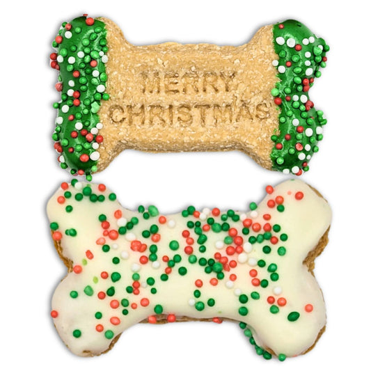 Little Merry Christmas Bone Dog Treat Gift Box 2 Pce