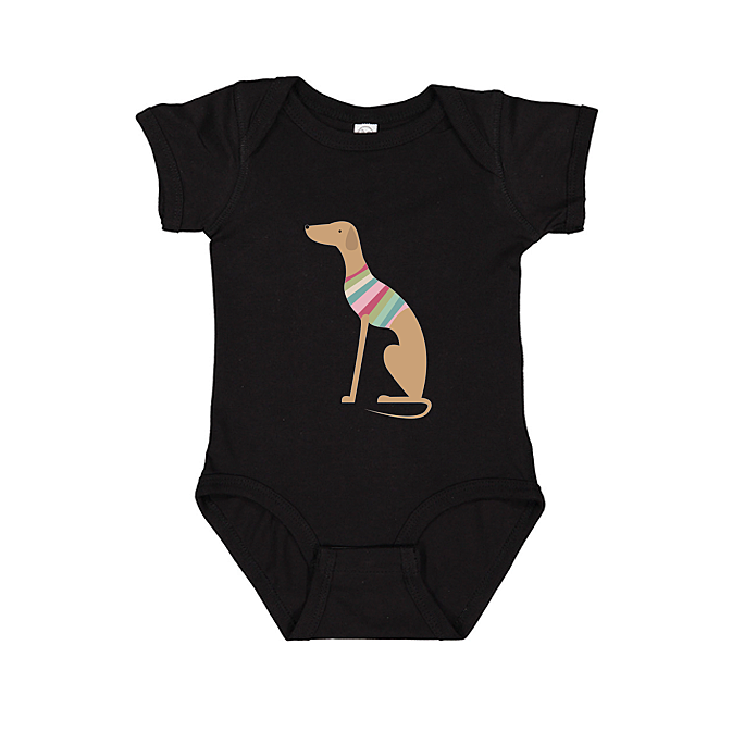 Babies Onesie Sitting Greyhound