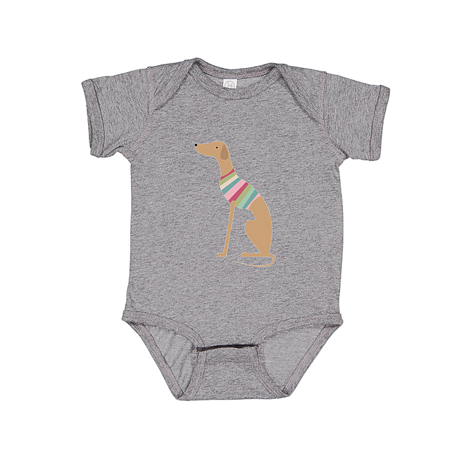 Babies Onesie Sitting Greyhound