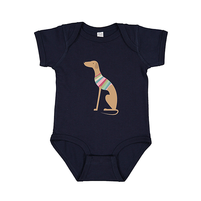 Babies Onesie Sitting Greyhound