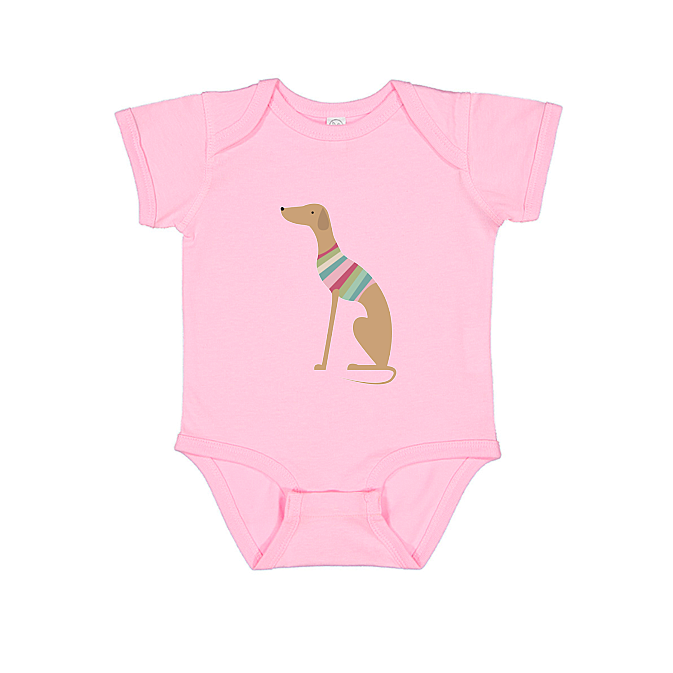 Babies Onesie Sitting Greyhound