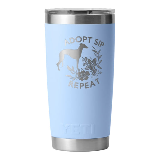 Yeti Tumbler Adopt Sip Repeat 591ML Big Sky Blue