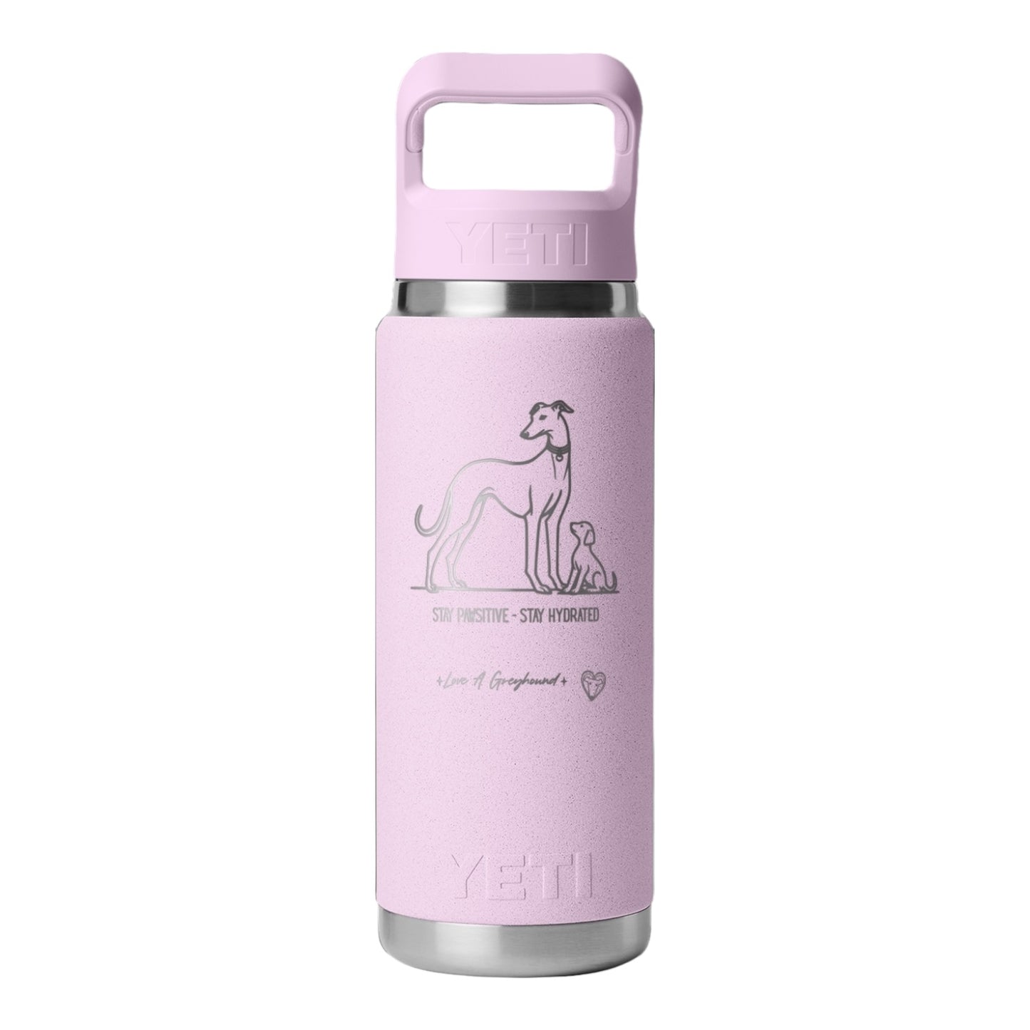 Yeti Straw Bottle Stay Pawsitive Stay Hydrated Greyhound and Pup (769 ML)