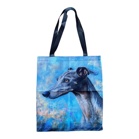 Blue Greyhound Tote Bag