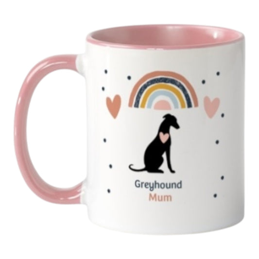 Greyhound Mum Rainbow Mug