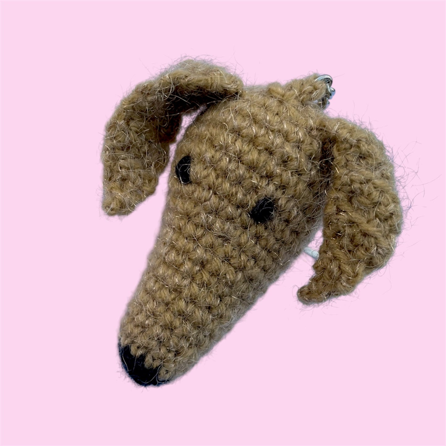 Crochet Greyhound/Whippet Keyring