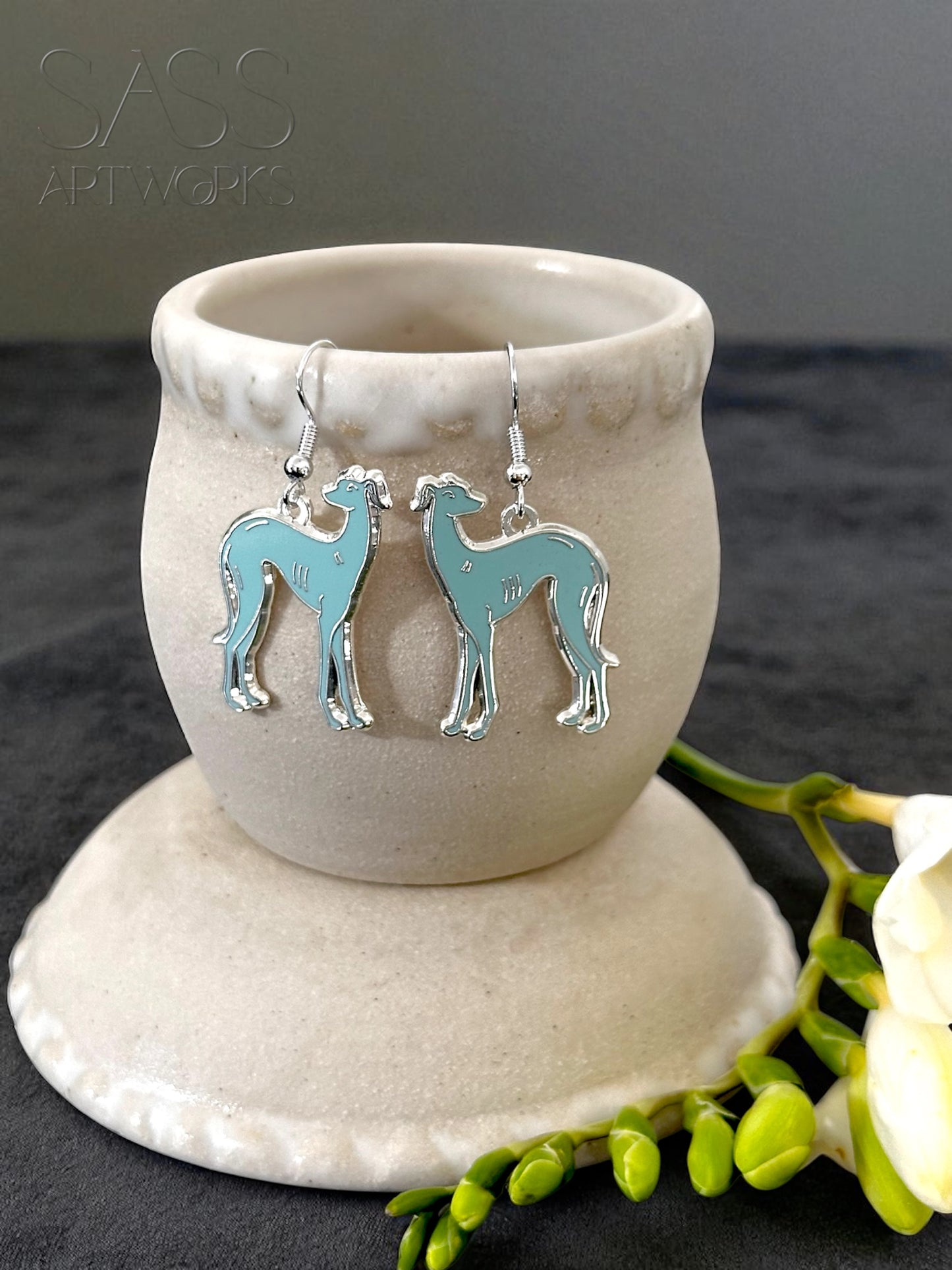 Rita Houndworth Enamel Earrings
