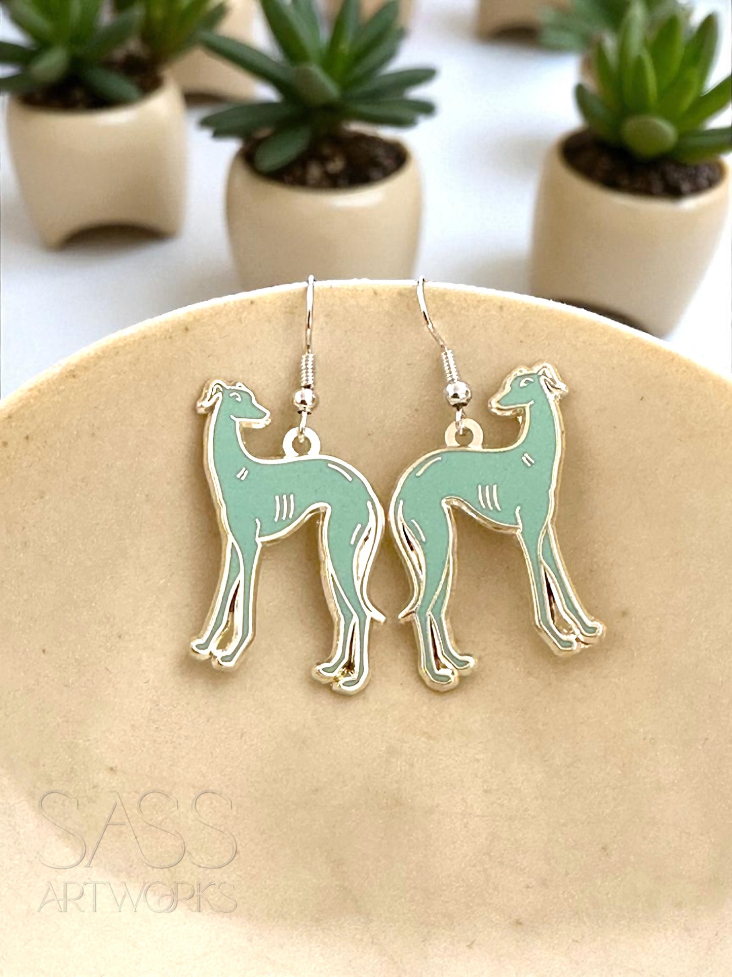 Rita Houndworth Enamel Earrings