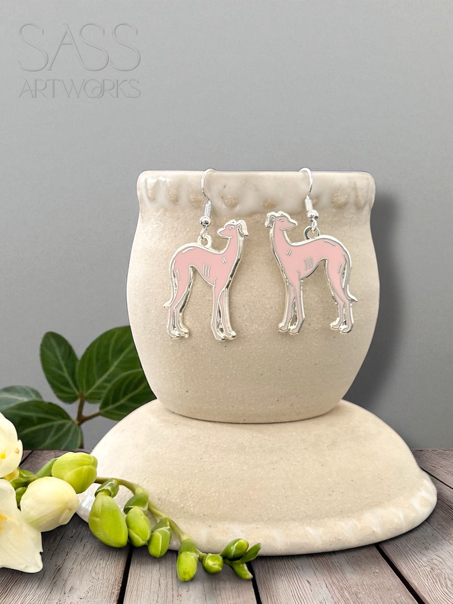 Rita Houndworth Enamel Earrings