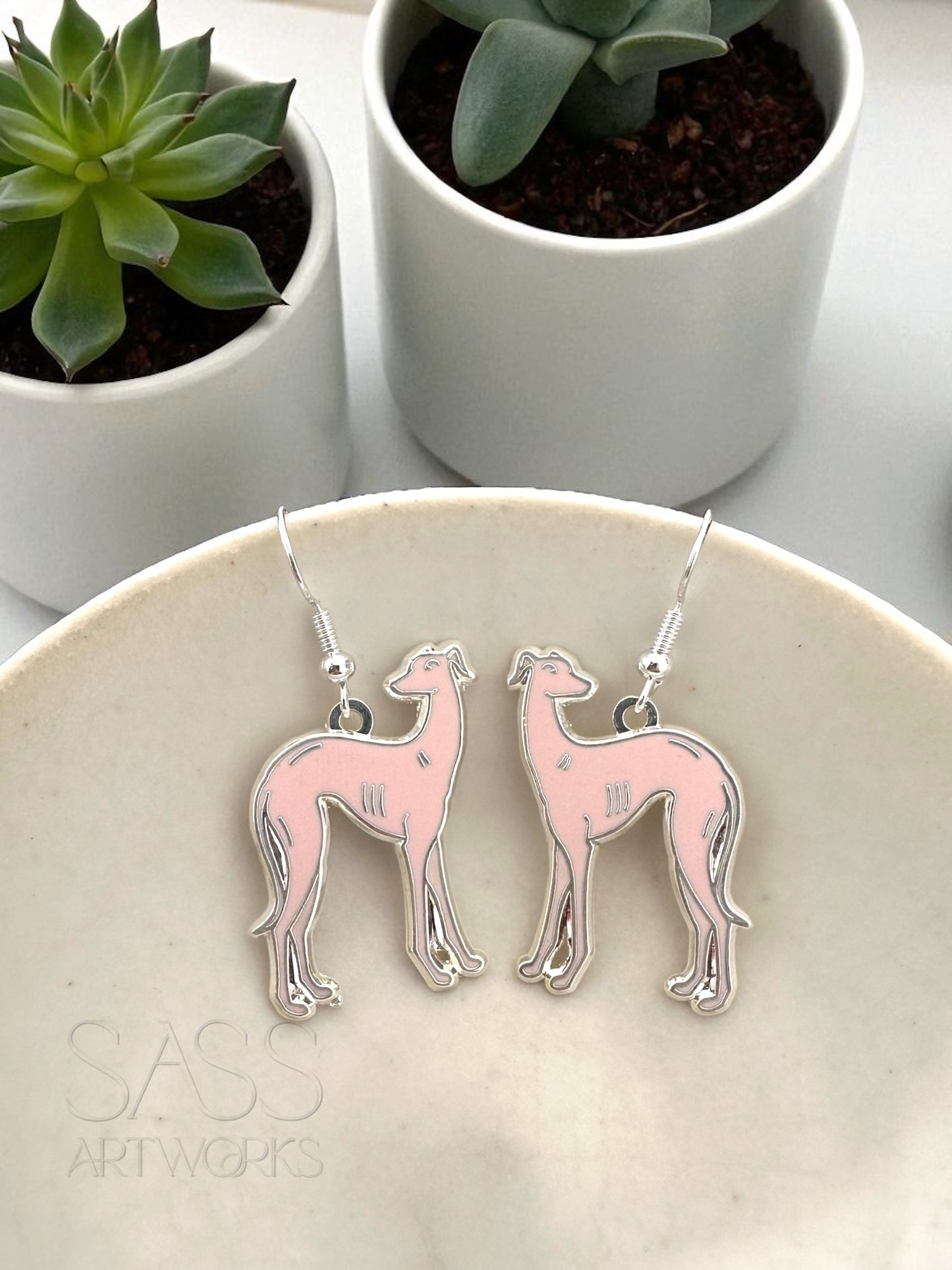 Rita Houndworth Enamel Earrings