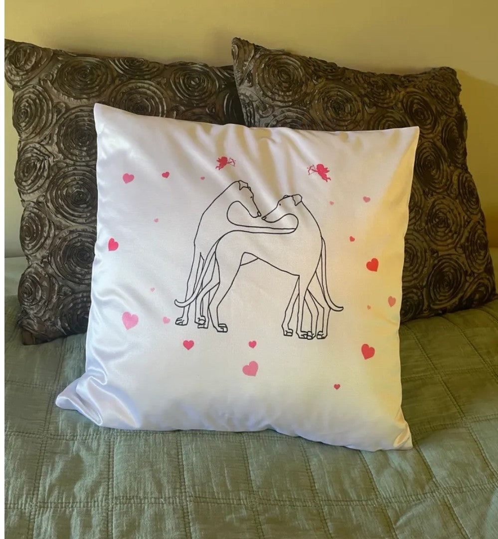 Greyhound Love Cushion