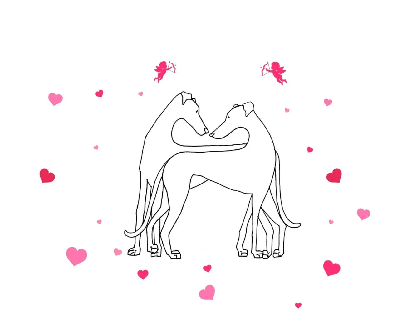 Greyhound Love Cushion