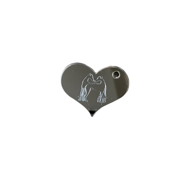 Rose Gold Key Keyring with Engraved Heart