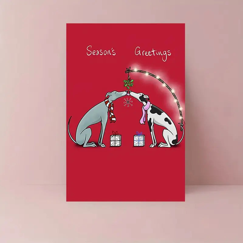 Season's Greeting Greyhound Card