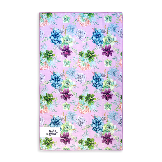 Succulent Medley Dog Travel and Bath Towel