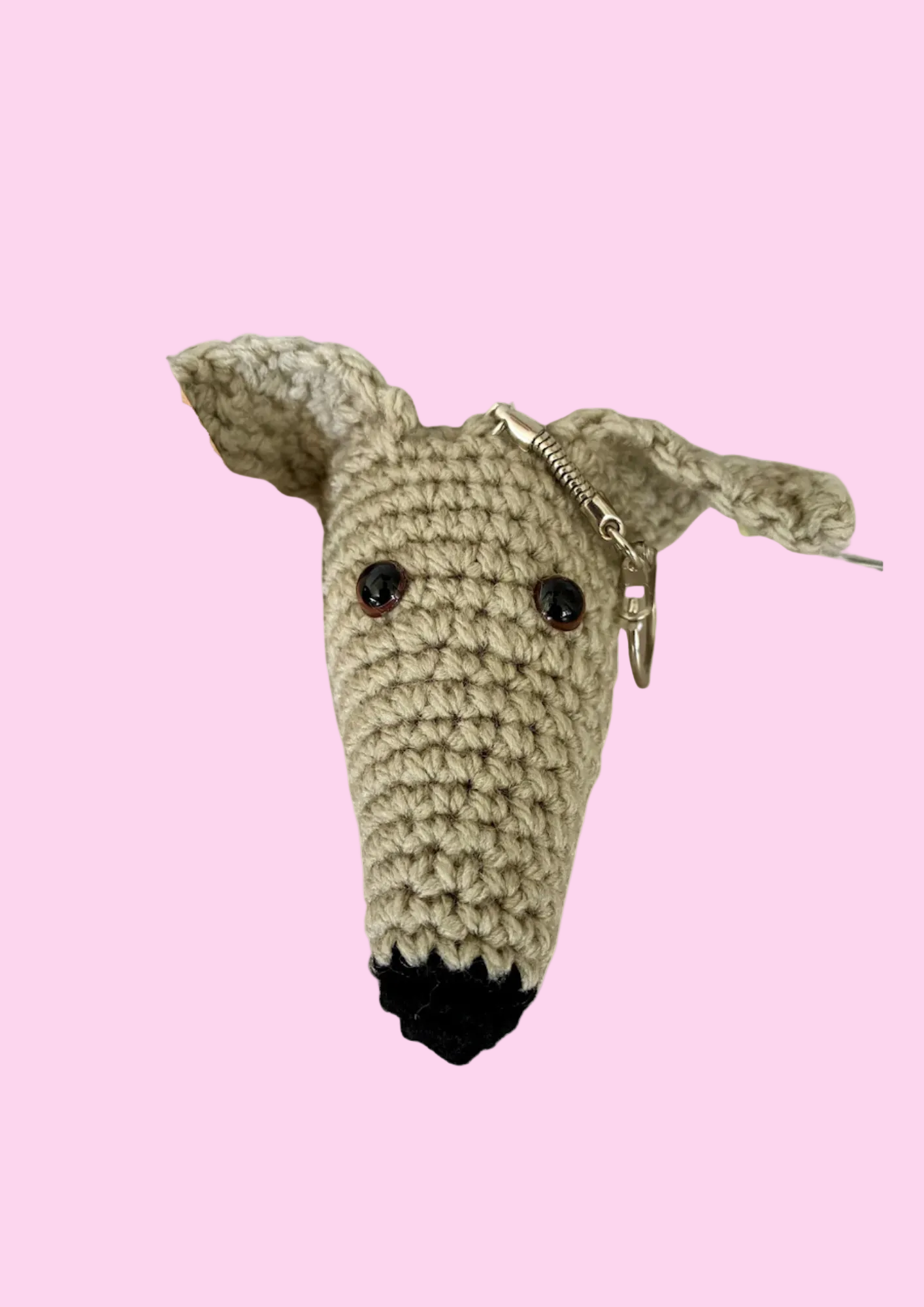 Crochet Greyhound/Whippet Keyring